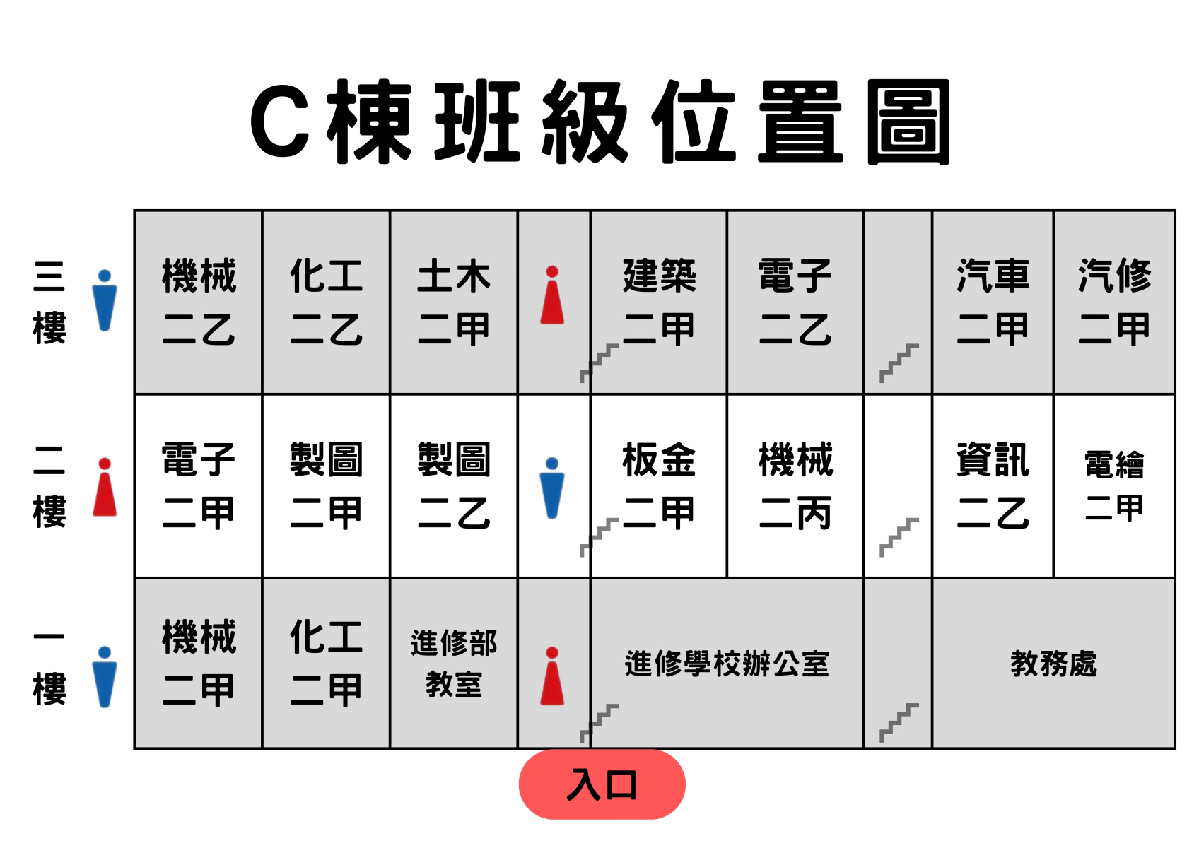 113 c棟教室圖